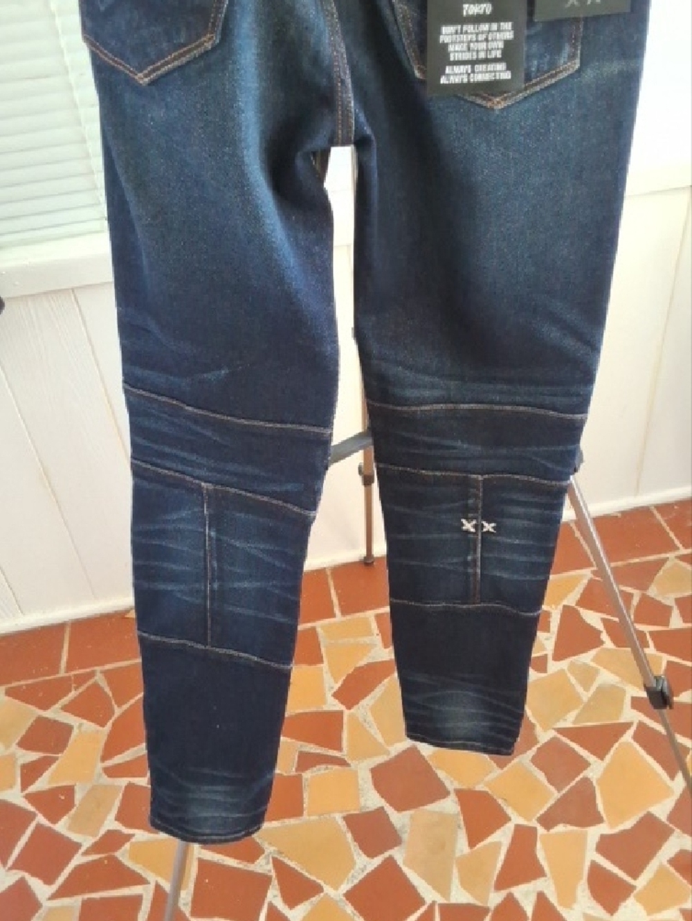 Cult of Individuality Dark Blue Men's Moto Skinny Jeans length 32 - Picture 7 of 7